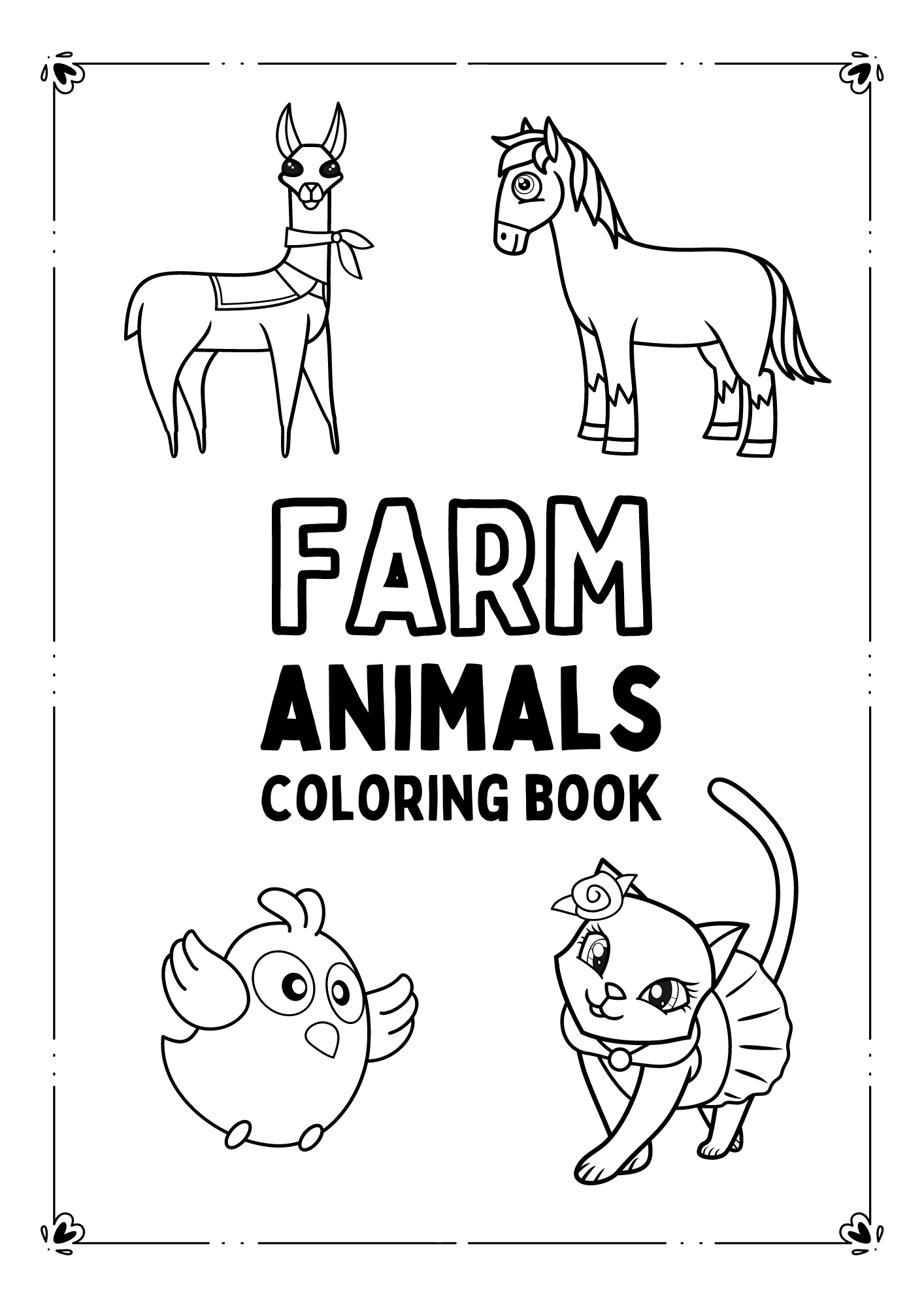 Farm Animal Colouring Book