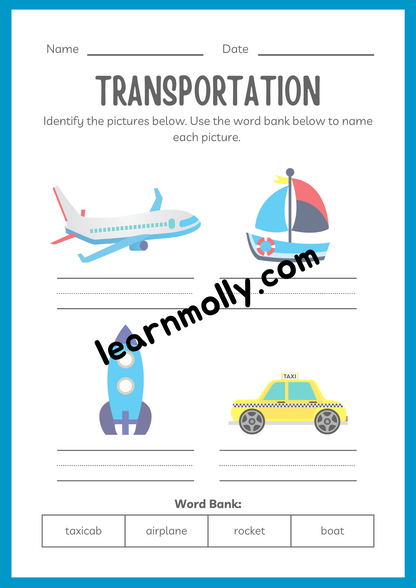 Activity Workbook- Transportation