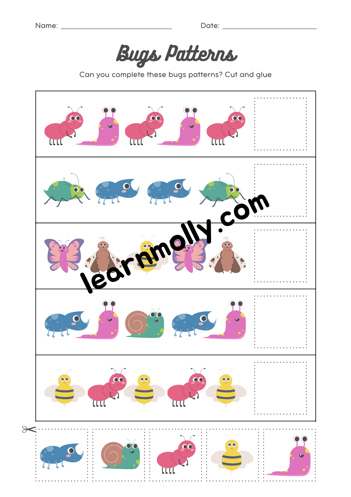 Fun worksheets- Pattern