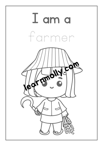 Community Workers Colouring Book