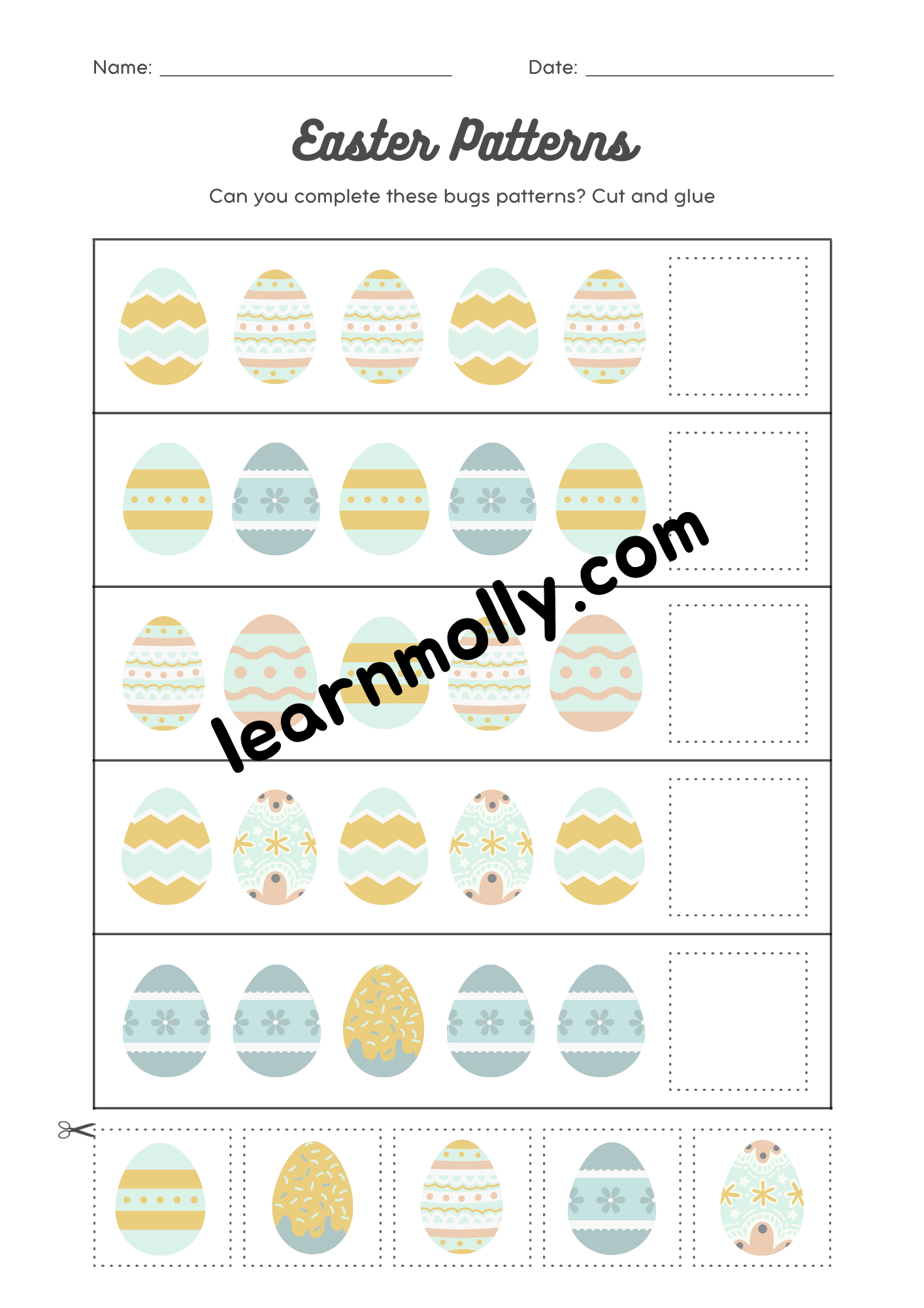 Fun worksheets- Pattern