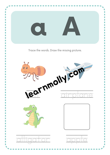 Learn Alphabets and Write Words Worksheets