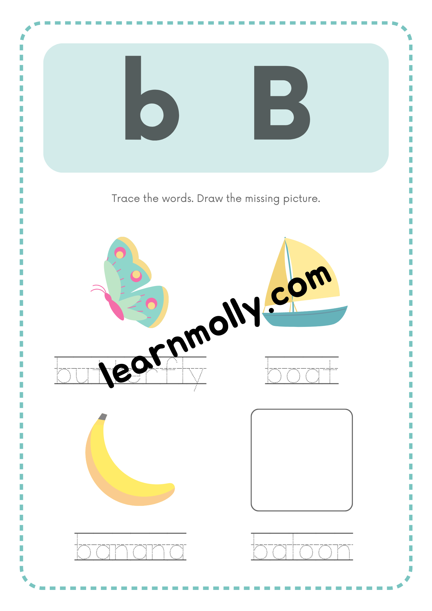 Learn Alphabets and Write Words Worksheets