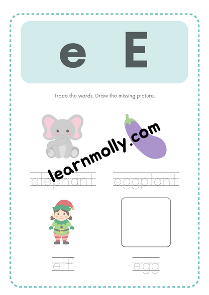 Learn Alphabets and Write Words Worksheets