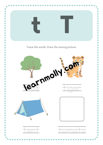 Learn Alphabets and Write Words Worksheets