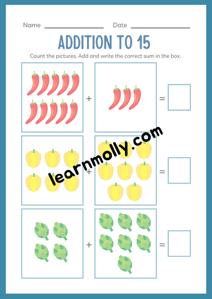 Kindergarten Addition Workbook