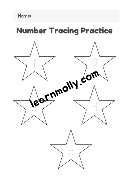 Count and Trace Number Worksheets