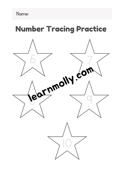 Count and Trace Number Worksheets