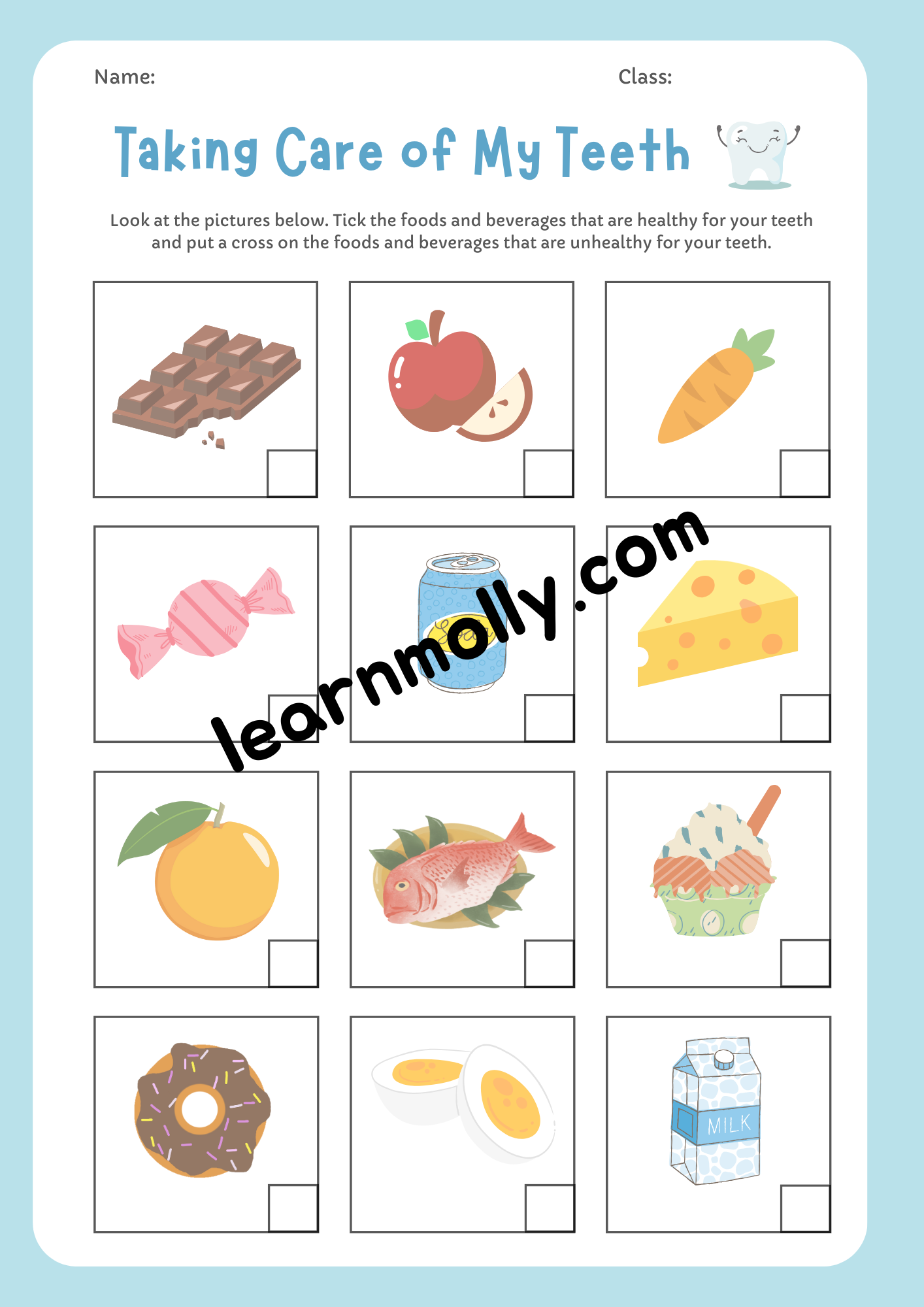 Tooth friendly Food Puzzle