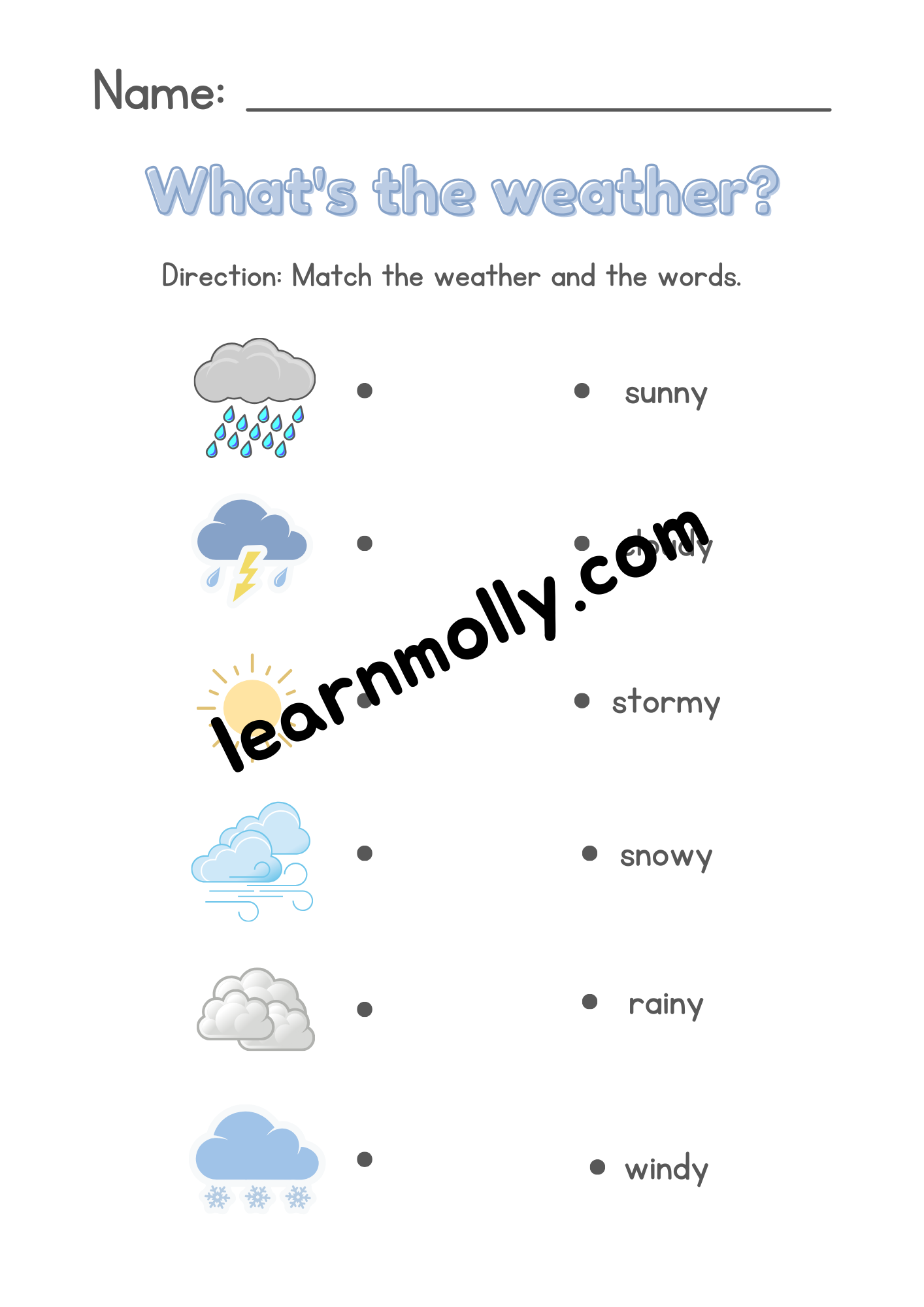 Weather match puzzle