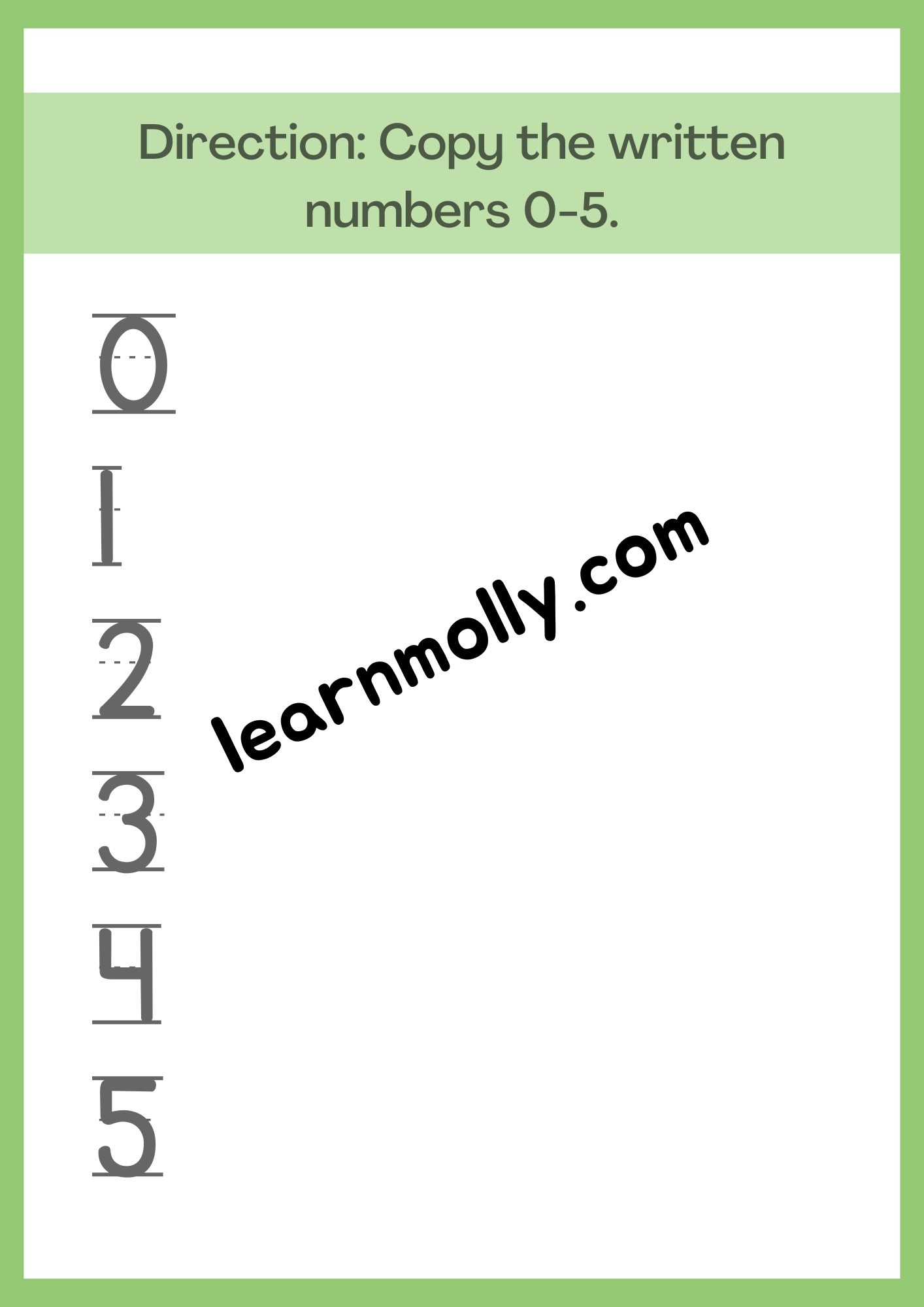 Count and Trace Number Worksheets