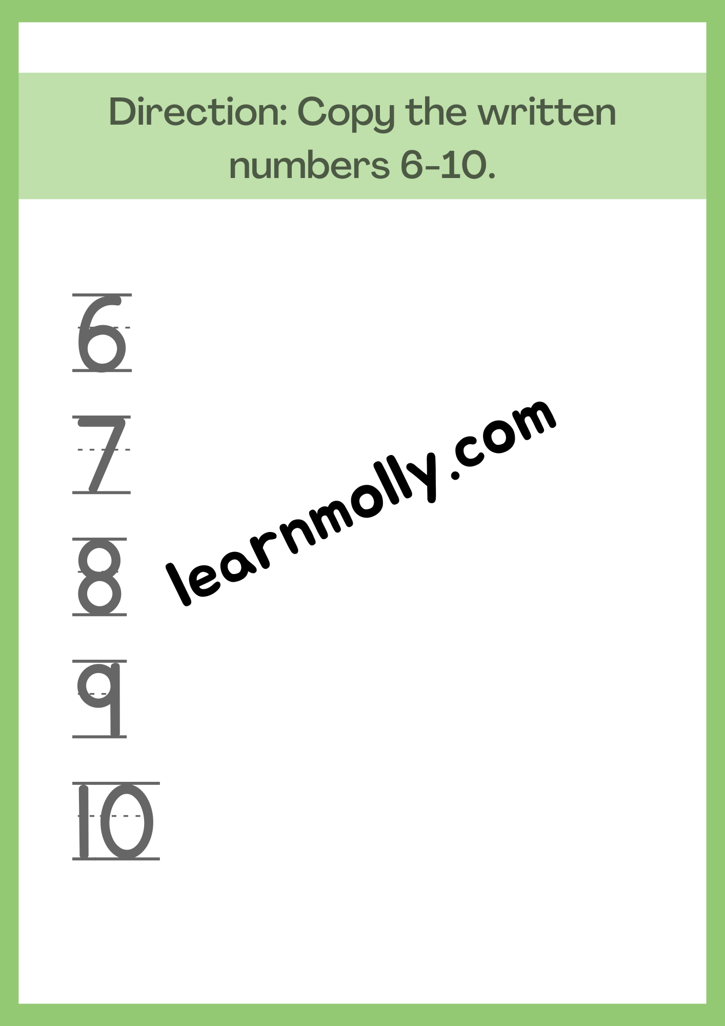 Count and Trace Number Worksheets